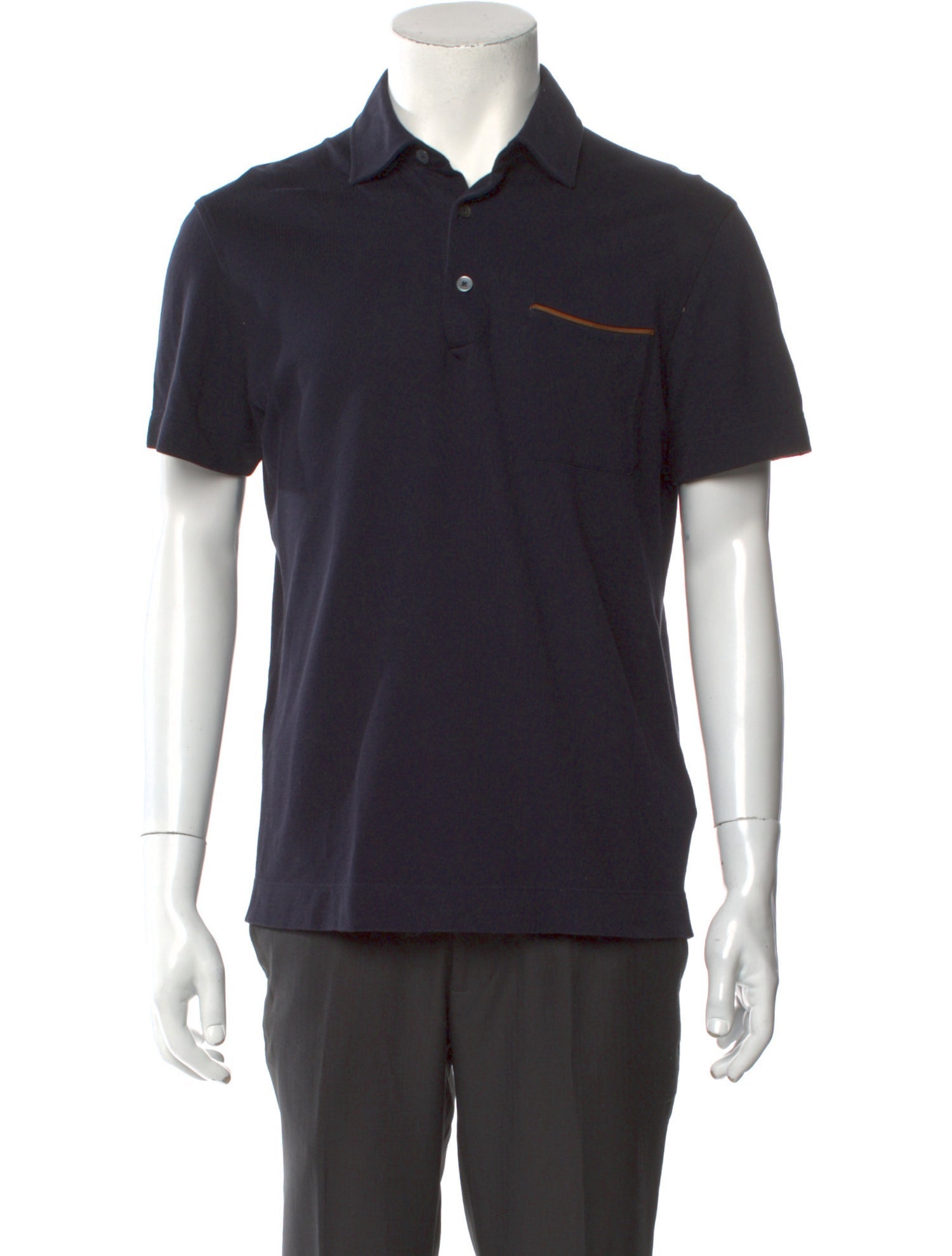 Zegna Collar Short Sleeve Polo Shirt