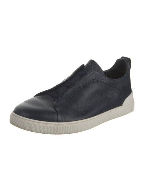 Zegna Leather Printed Sneakers