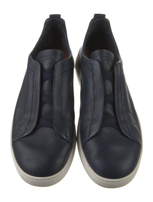 Zegna Leather Printed Sneakers