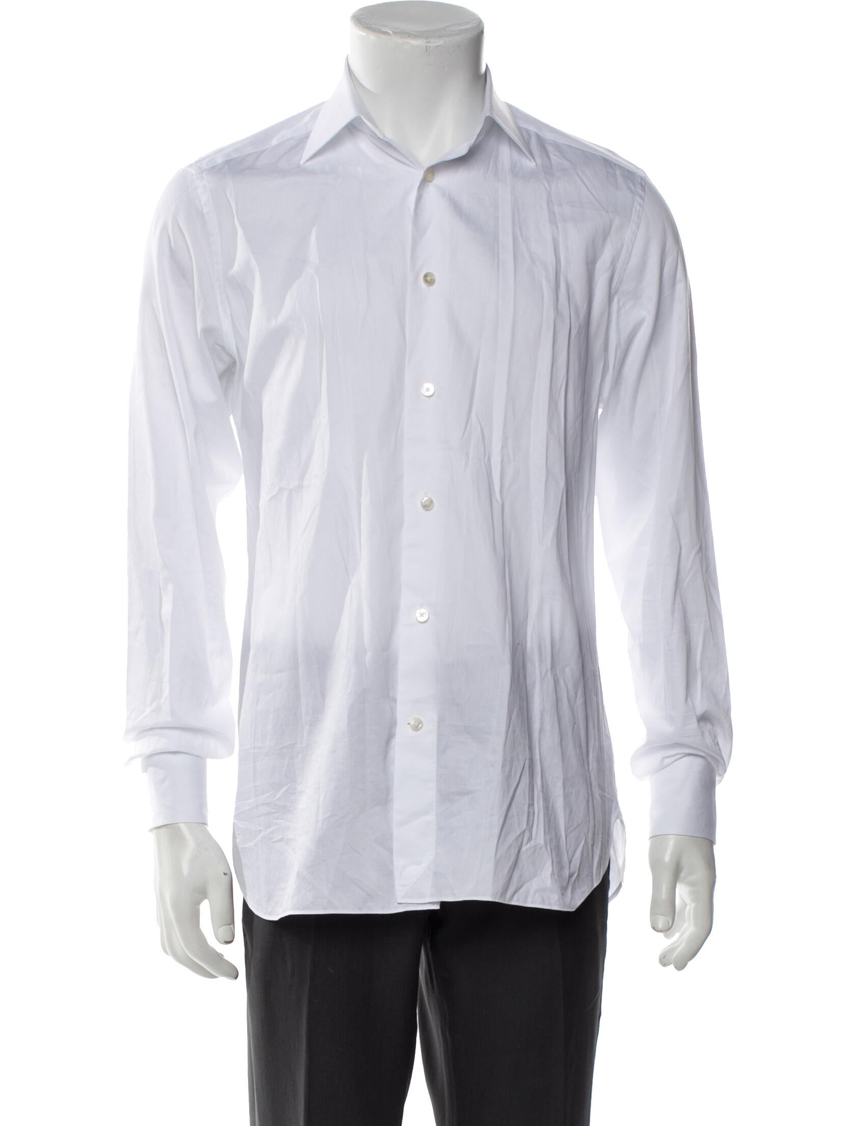 Zegna Striped Long Sleeve Dress Shirt