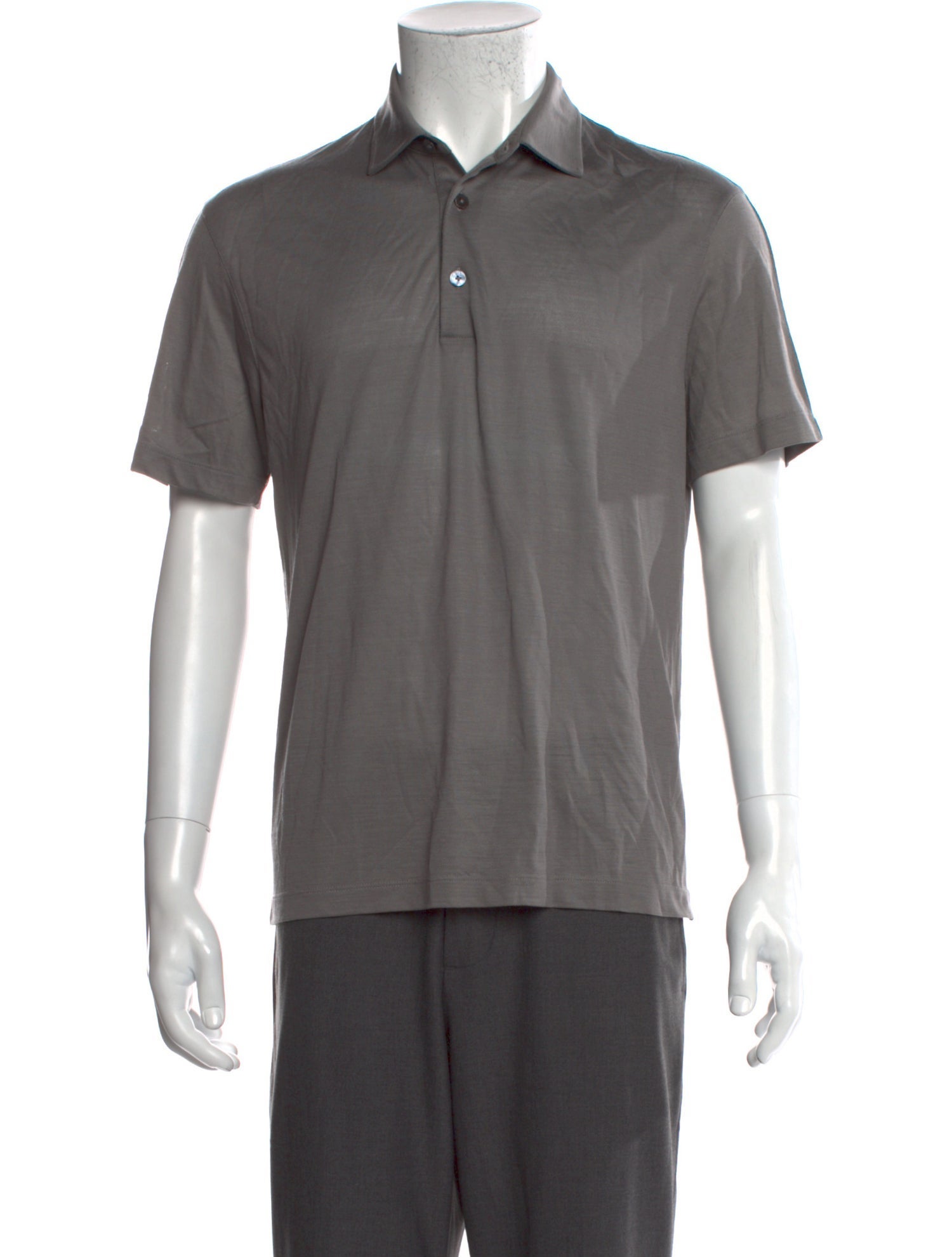Zegna Crew Neck Short Sleeve Polo Shirt