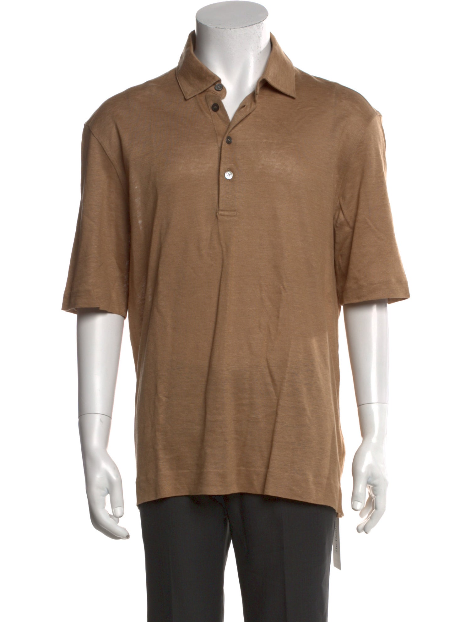 Zegna Linen Collar Polo Shirt
