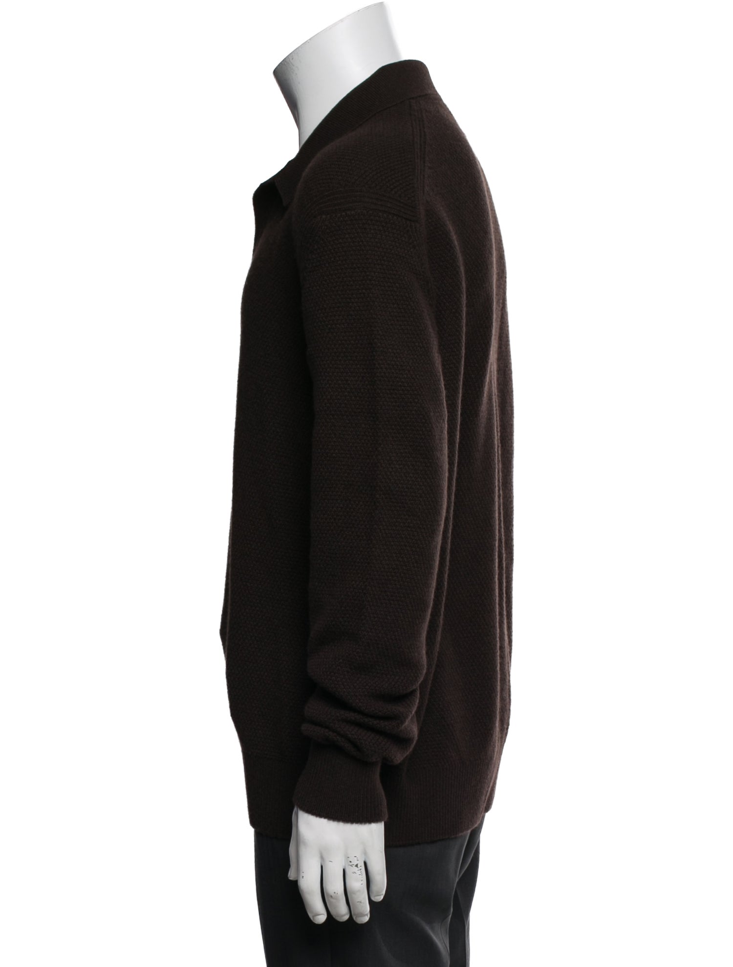 Zegna Cashmere Collar Polo Sweater