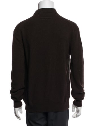 Zegna Cashmere Collar Polo Sweater