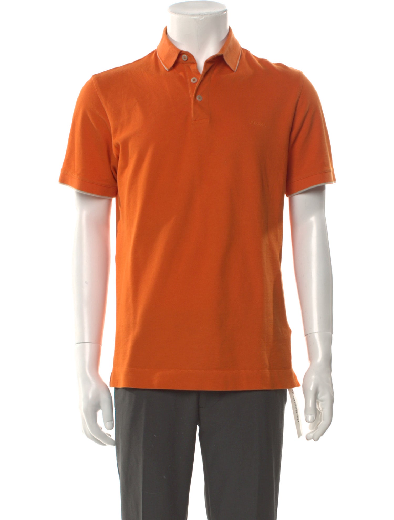 Zegna V-Neck Short Sleeve Polo Shirt