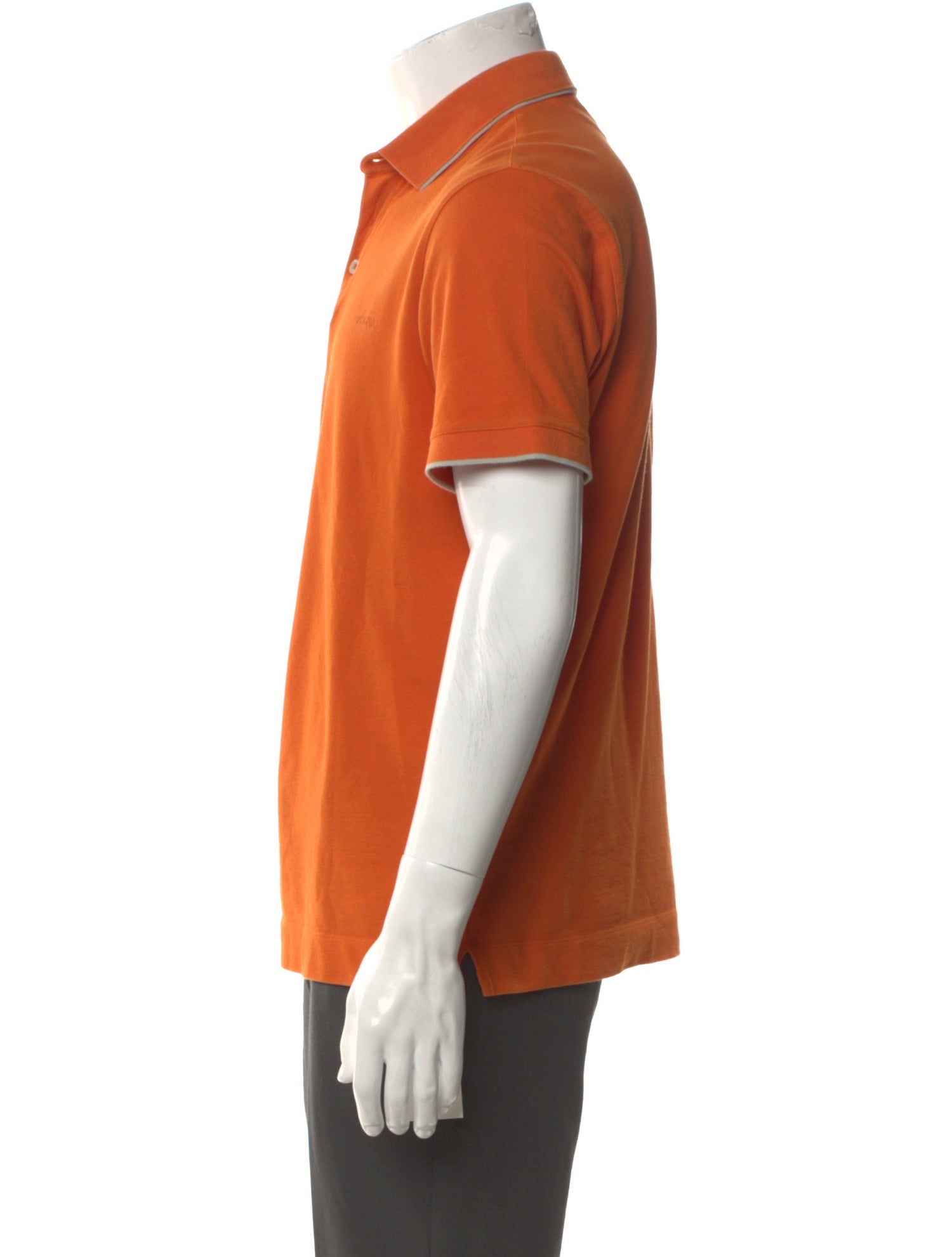 Zegna V-Neck Short Sleeve Polo Shirt