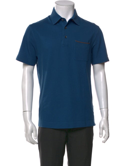 Zegna Crew Neck Short Sleeve Polo Shirt