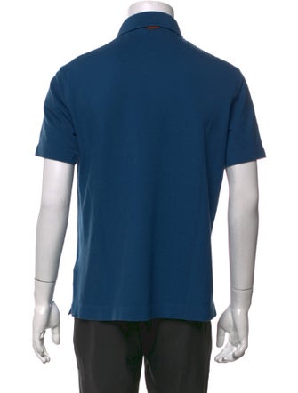 Zegna Crew Neck Short Sleeve Polo Shirt