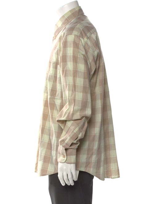 Zegna Plaid Print Long Sleeve Shirt