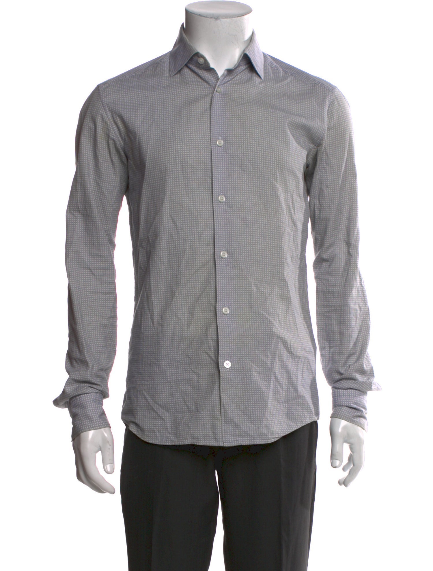 Zegna Striped Long Sleeve Dress Shirt