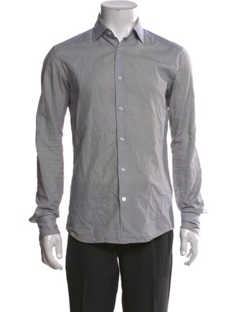 Zegna Striped Long Sleeve Dress Shirt