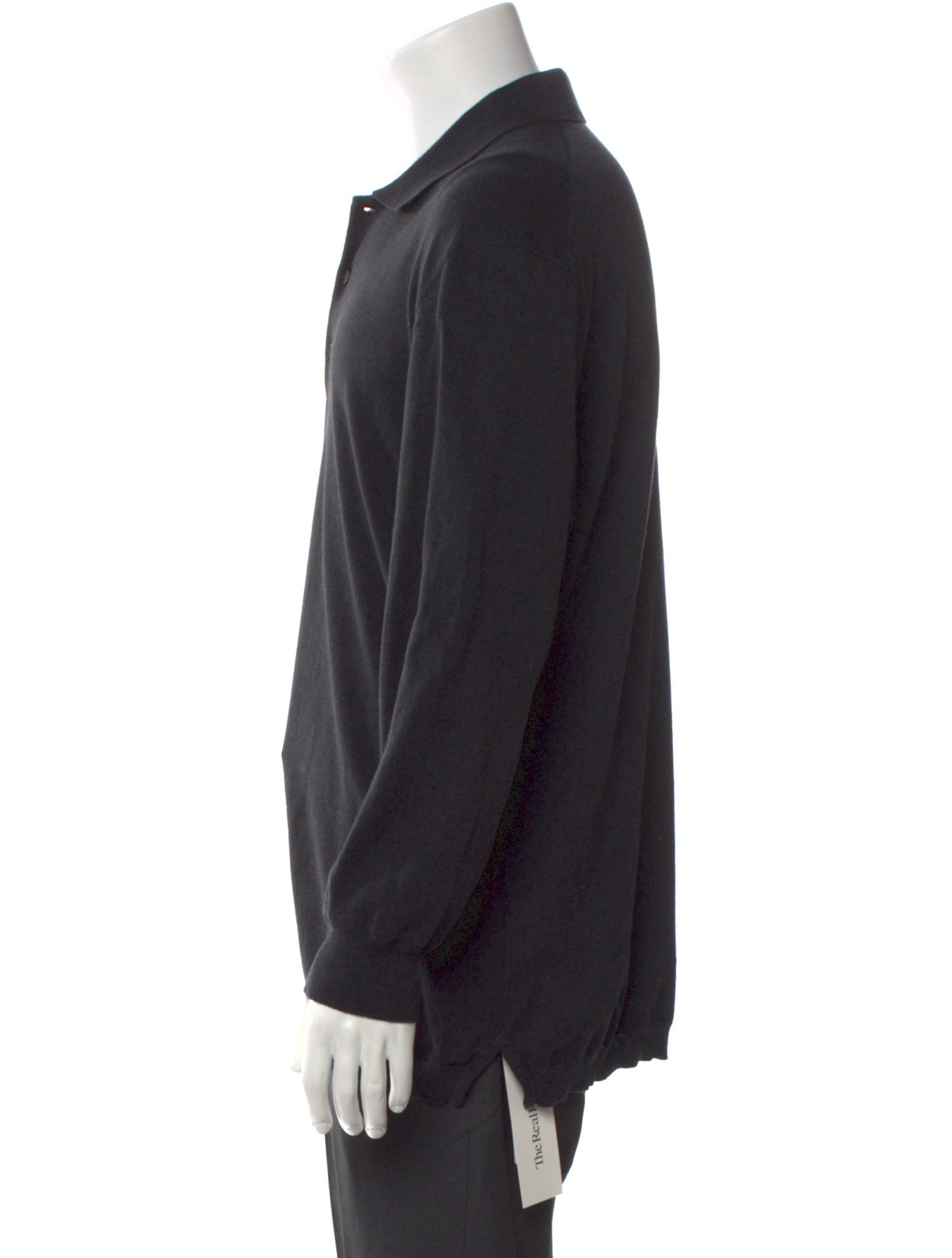 Zegna Mock Neck Long Sleeve Polo Sweater