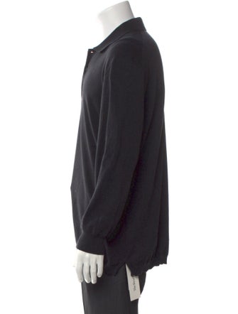 Zegna Mock Neck Long Sleeve Polo Sweater