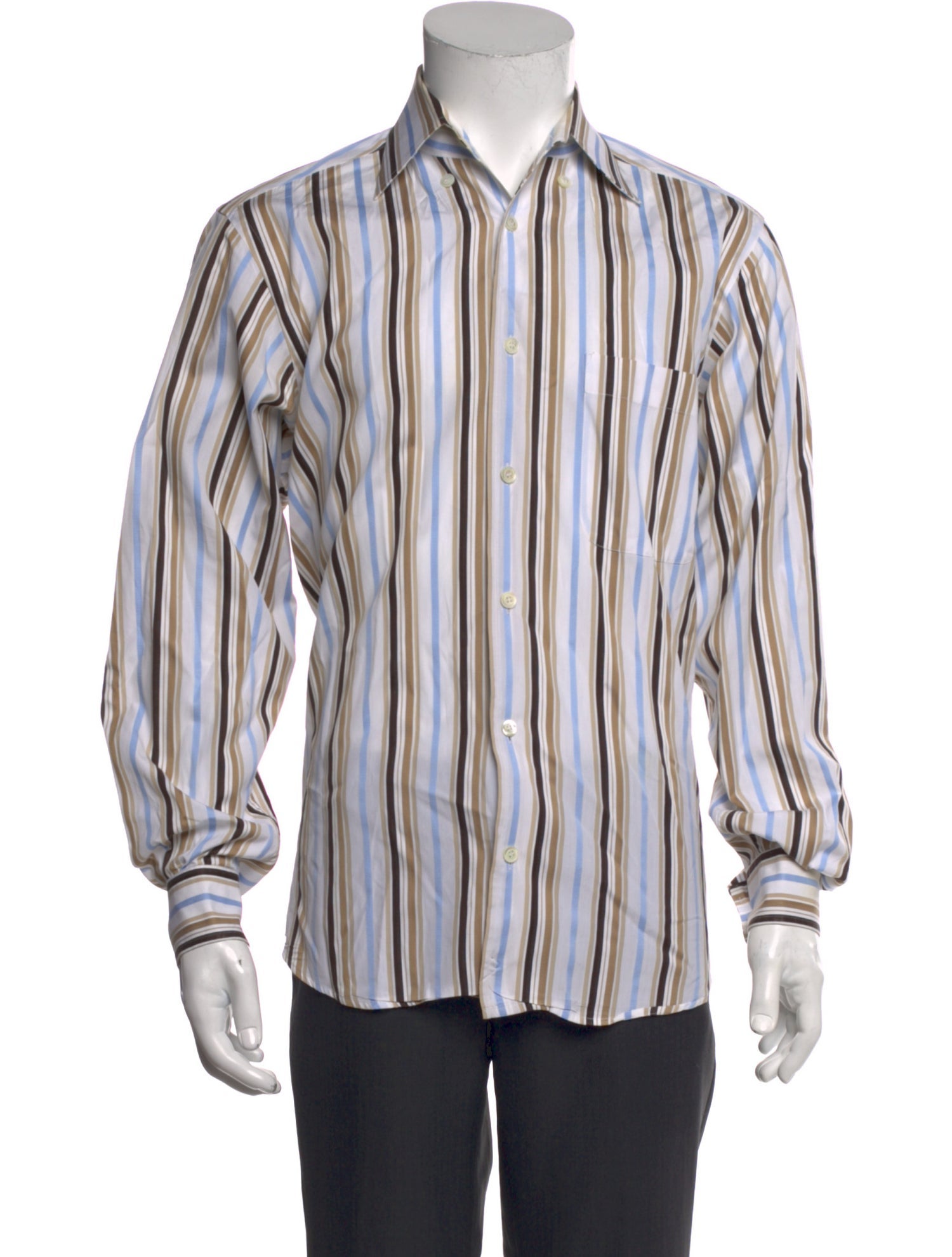 Zegna Striped Long Sleeve Shirt