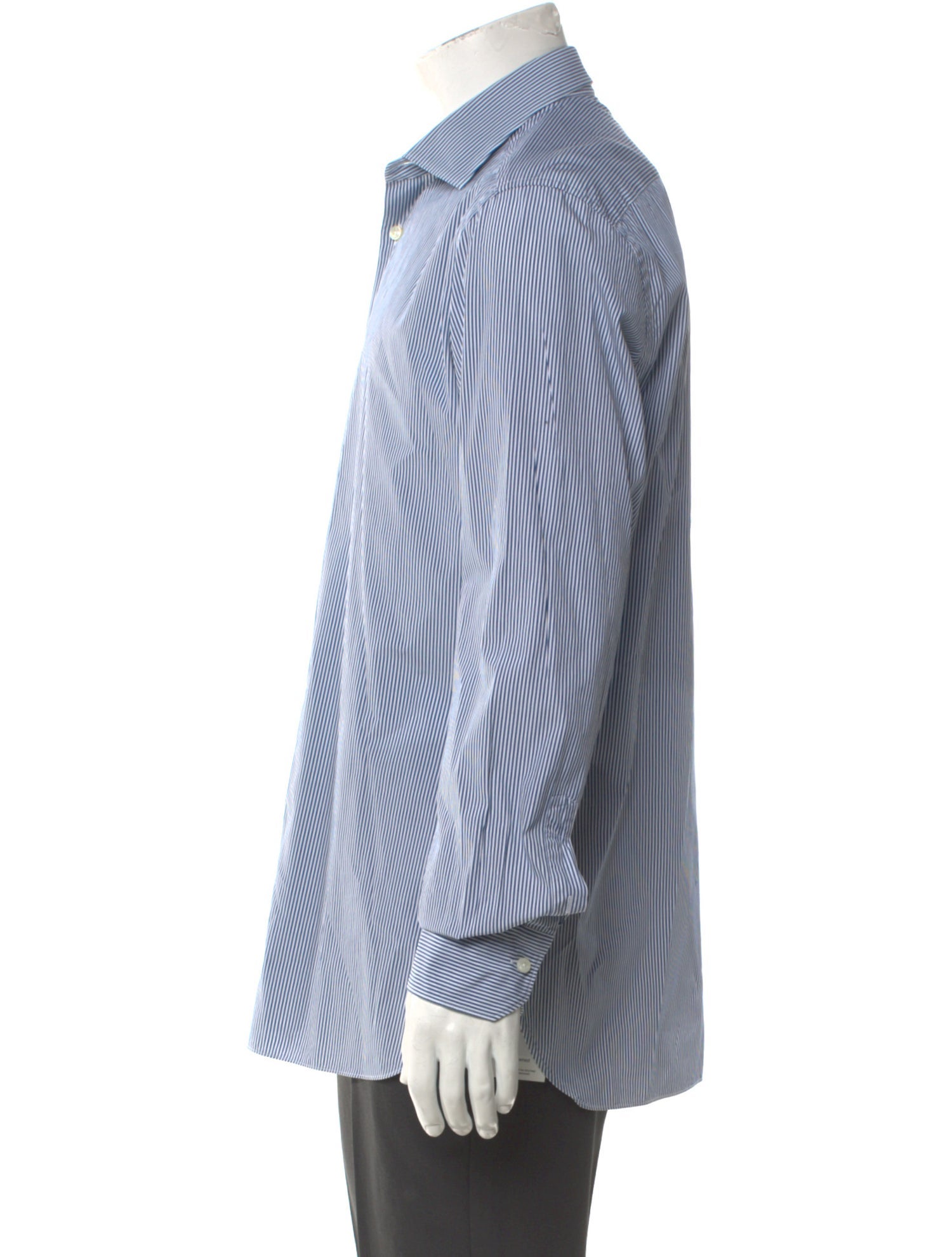 Zegna Striped Long Sleeve Dress Shirt