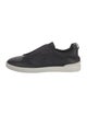 Zegna Leather Printed Sneakers