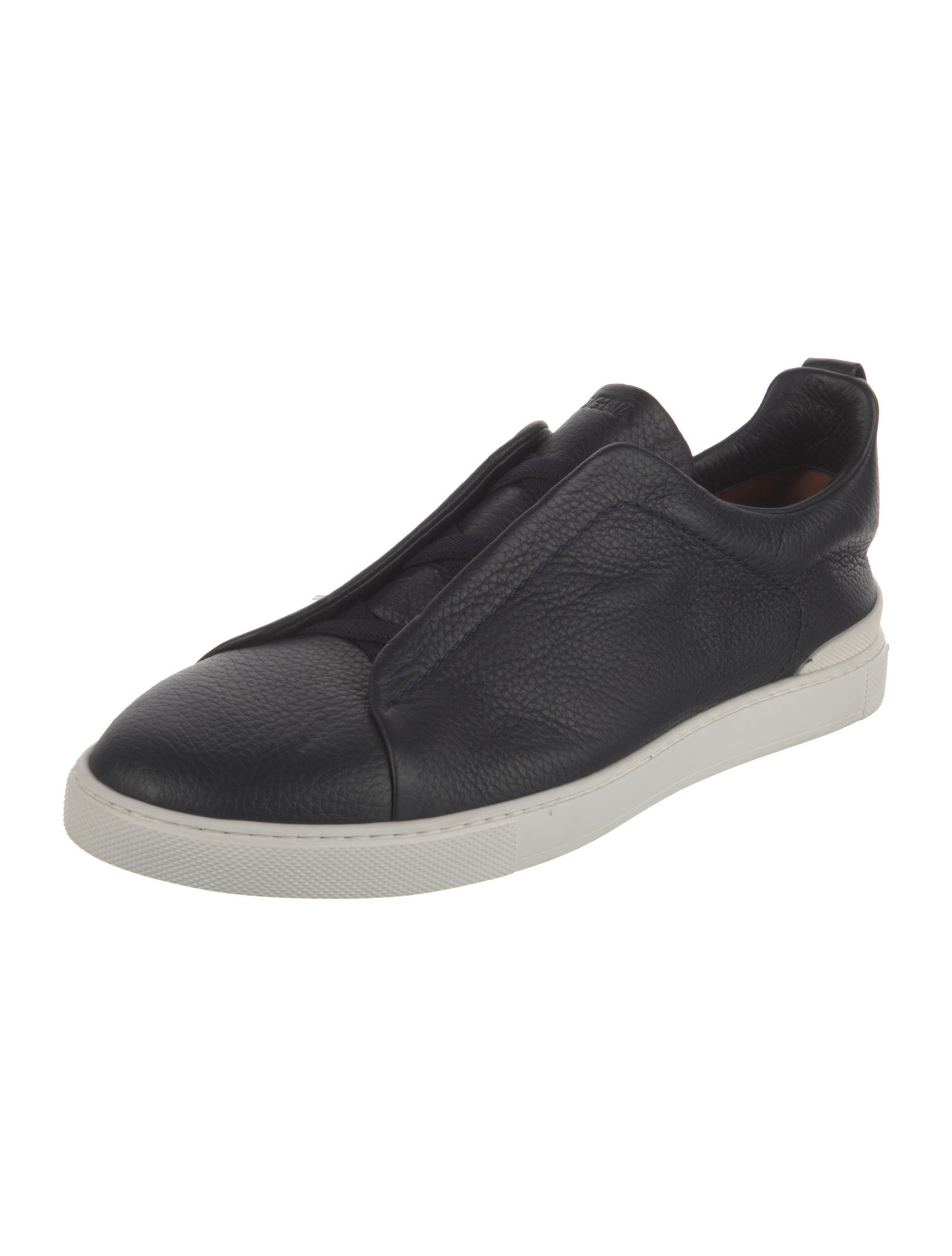 Zegna Leather Printed Sneakers