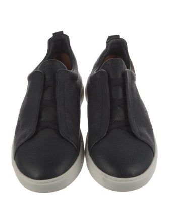 Zegna Leather Printed Sneakers