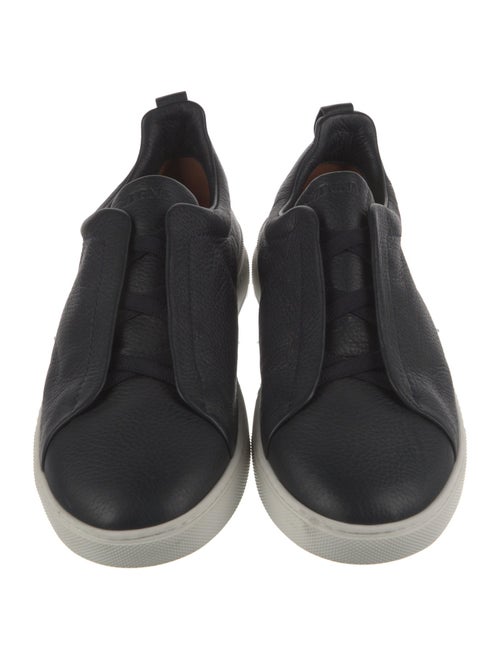 Zegna Leather Printed Sneakers