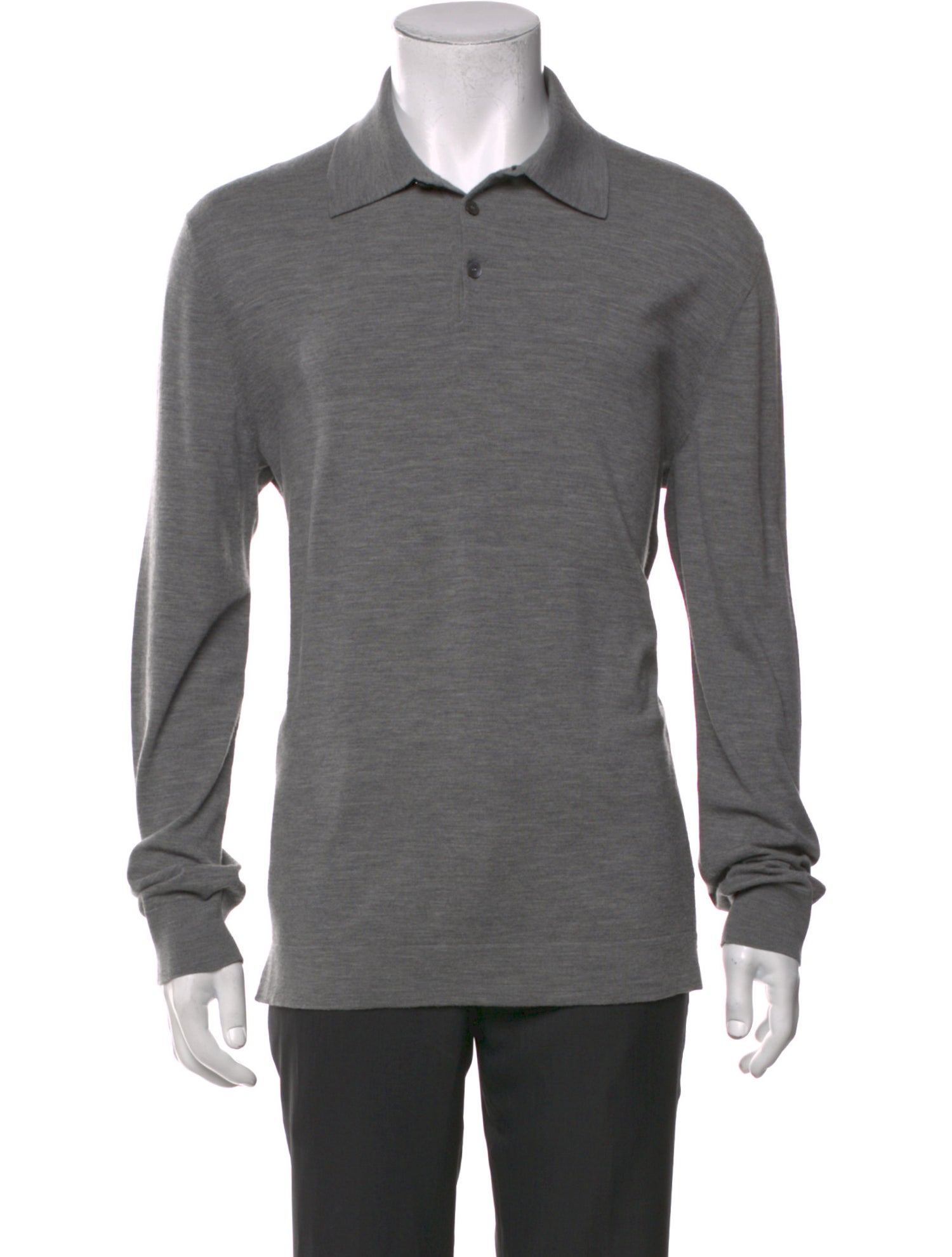 Zegna Wool Crew Neck Polo Shirt