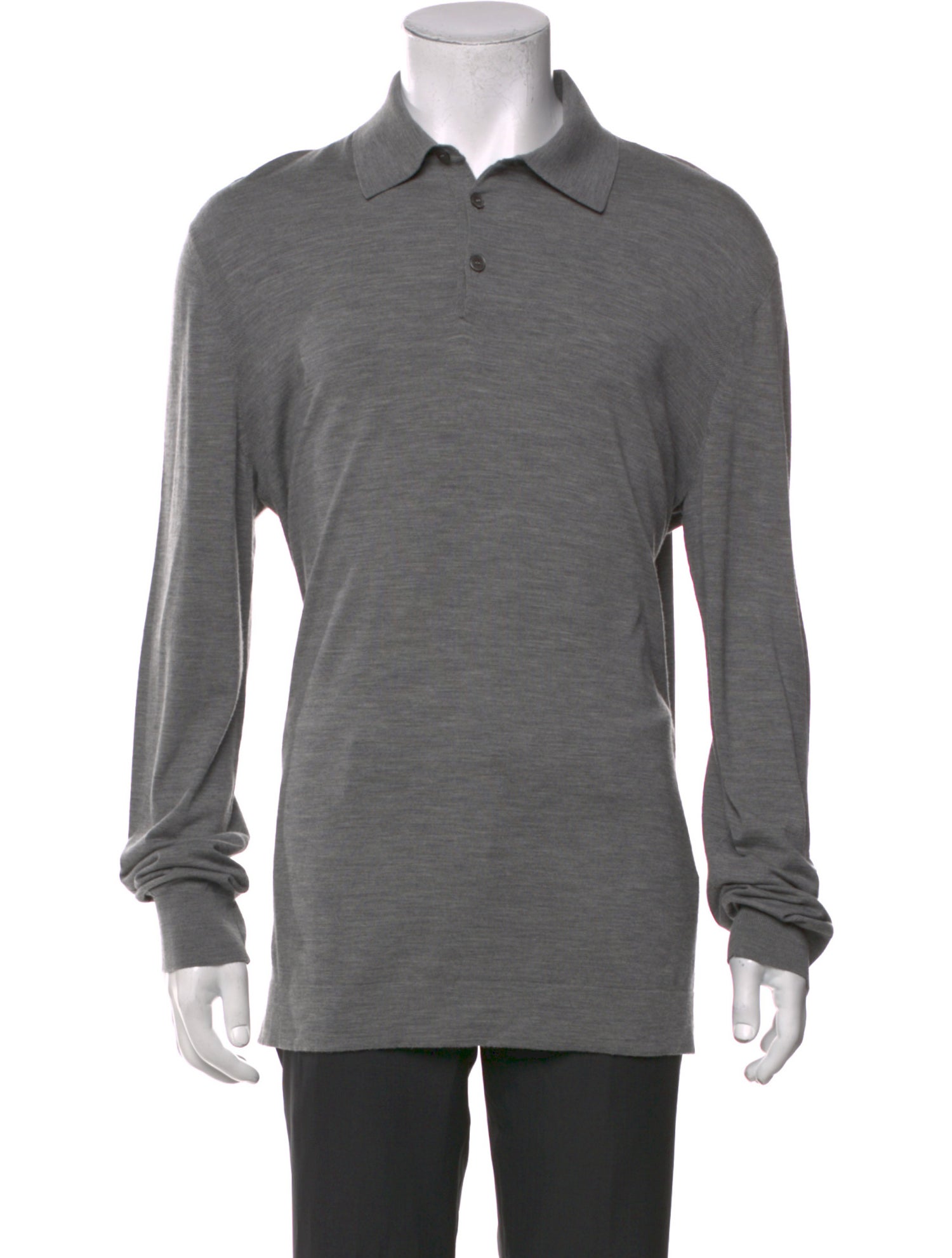 Zegna Wool Crew Neck Polo Shirt