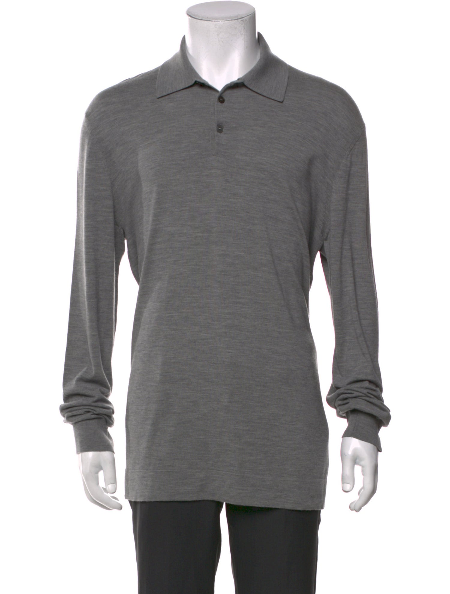 Zegna Wool Crew Neck Polo Shirt