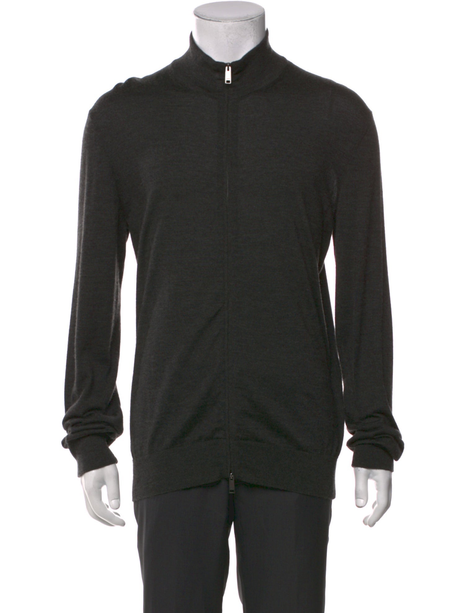 Zegna Cashmere Mock Neck Polo Sweater