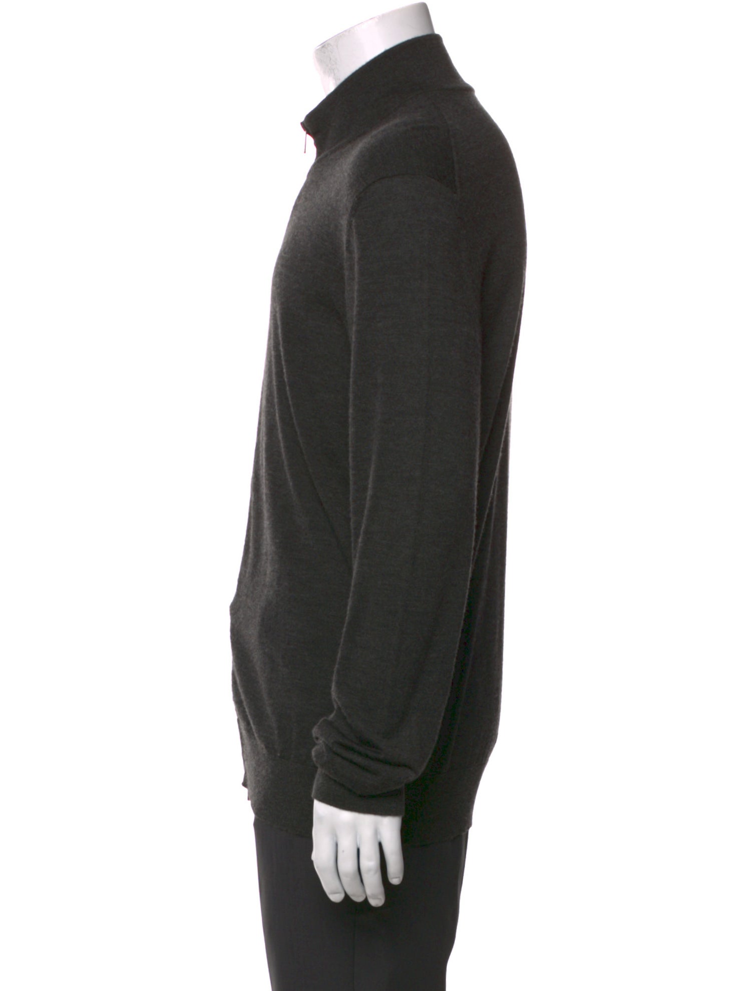 Zegna Cashmere Mock Neck Polo Sweater