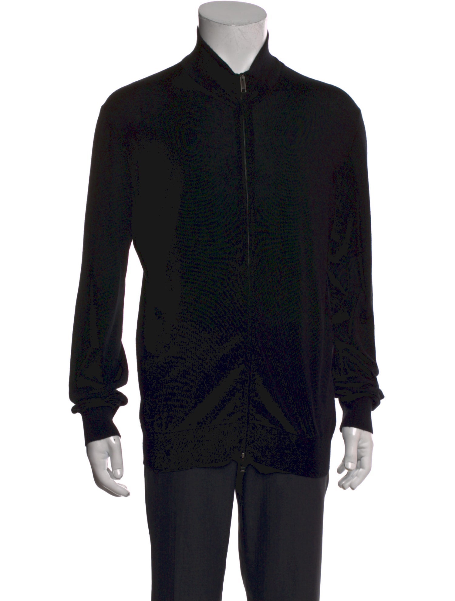 Zegna Cashmere Mock Neck Cardigan