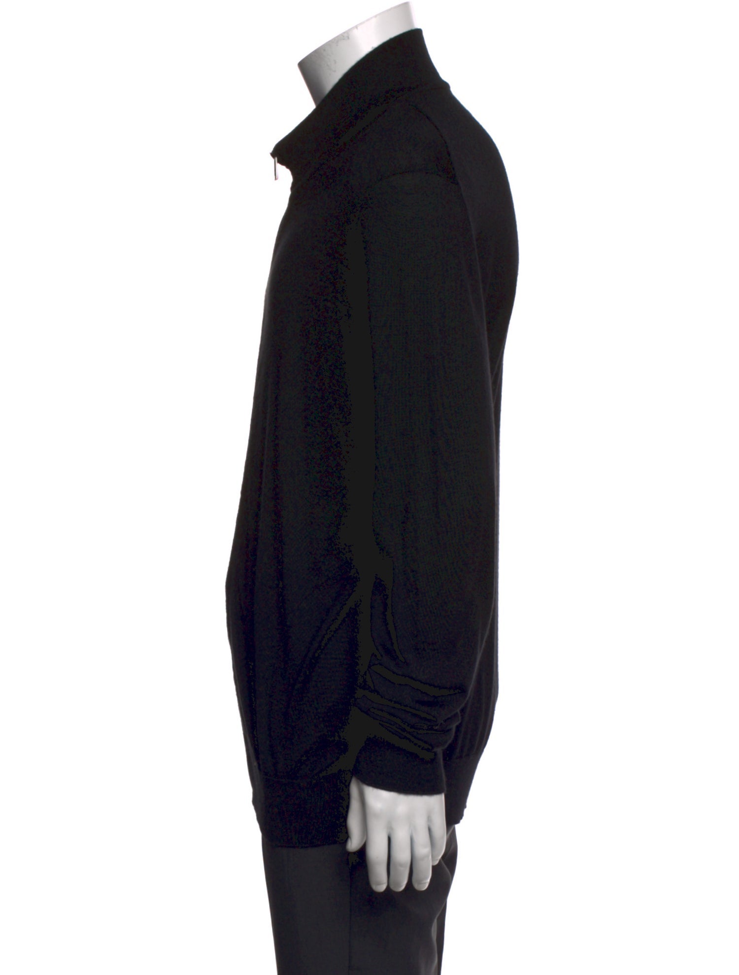 Zegna Cashmere Mock Neck Cardigan