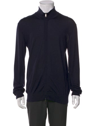 Zegna Cashmere Mock Neck Polo Sweater