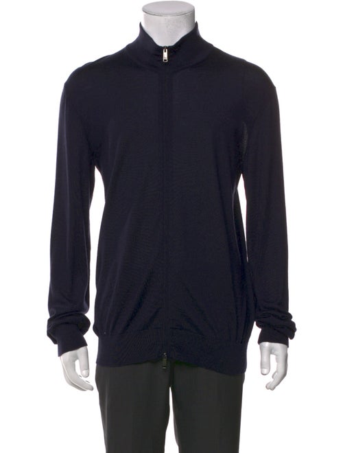 Zegna Cashmere Mock Neck Polo Sweater