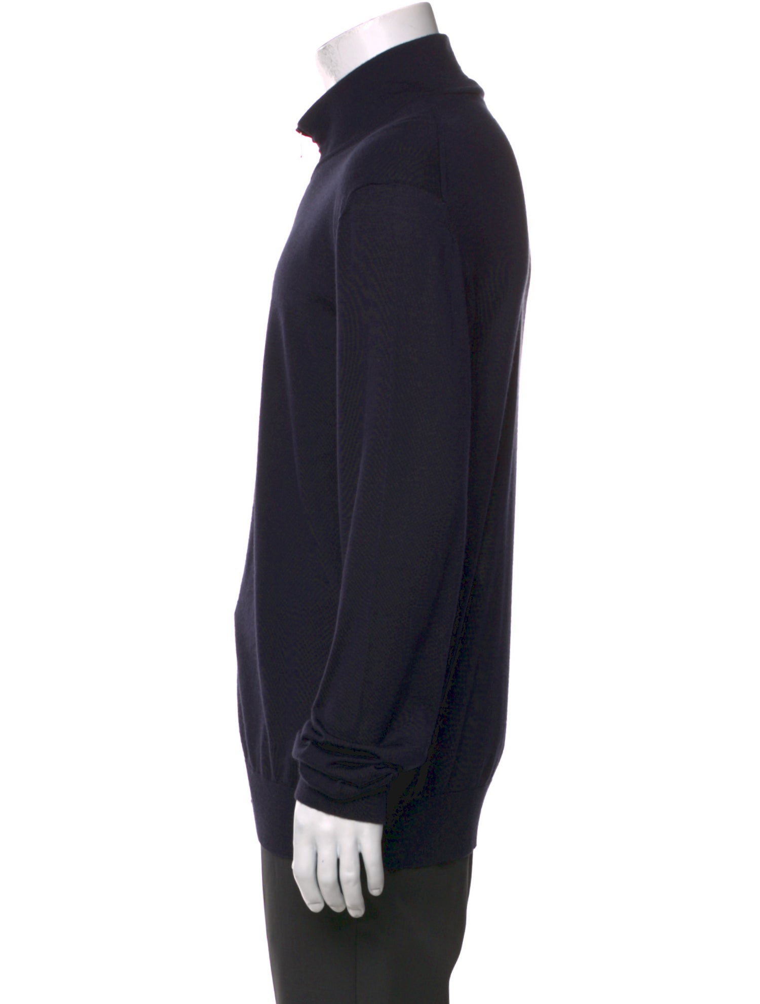 Zegna Cashmere Mock Neck Polo Sweater