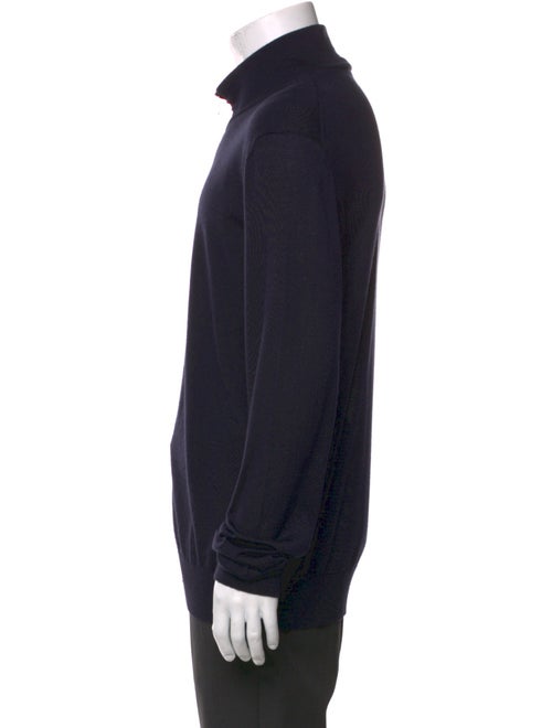 Zegna Cashmere Mock Neck Polo Sweater