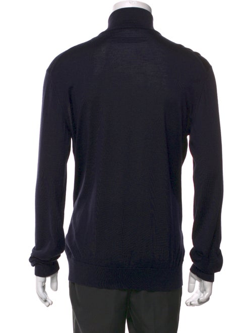Zegna Cashmere Mock Neck Polo Sweater