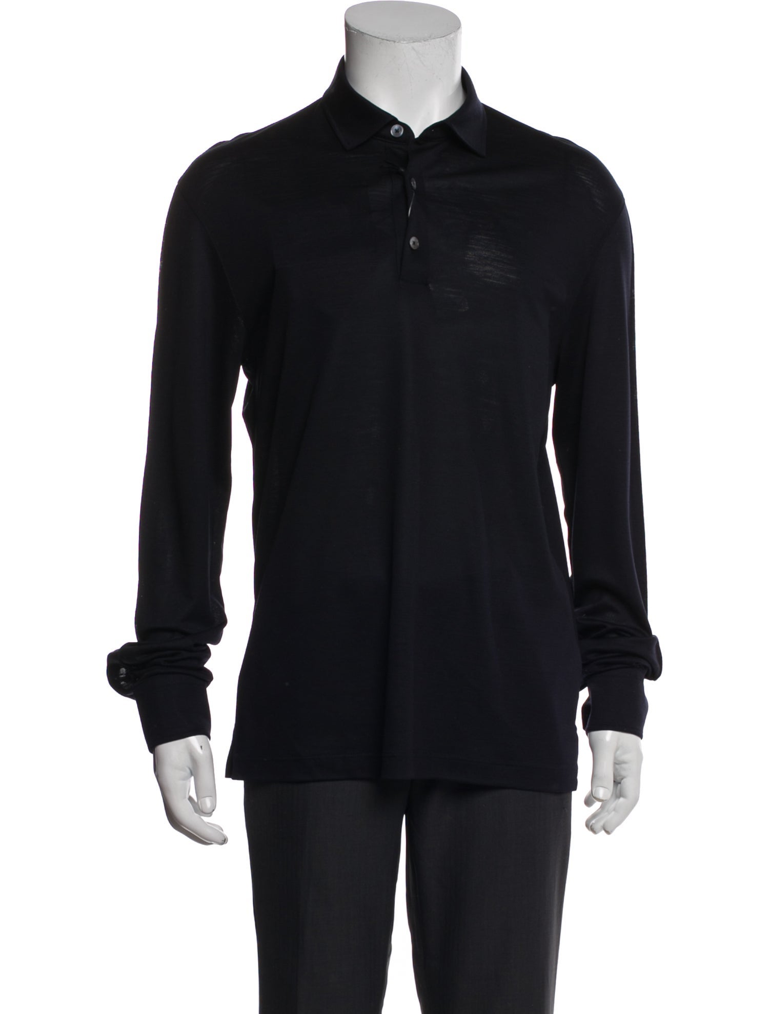 Zegna Wool Collar Polo Shirt w/ Tags