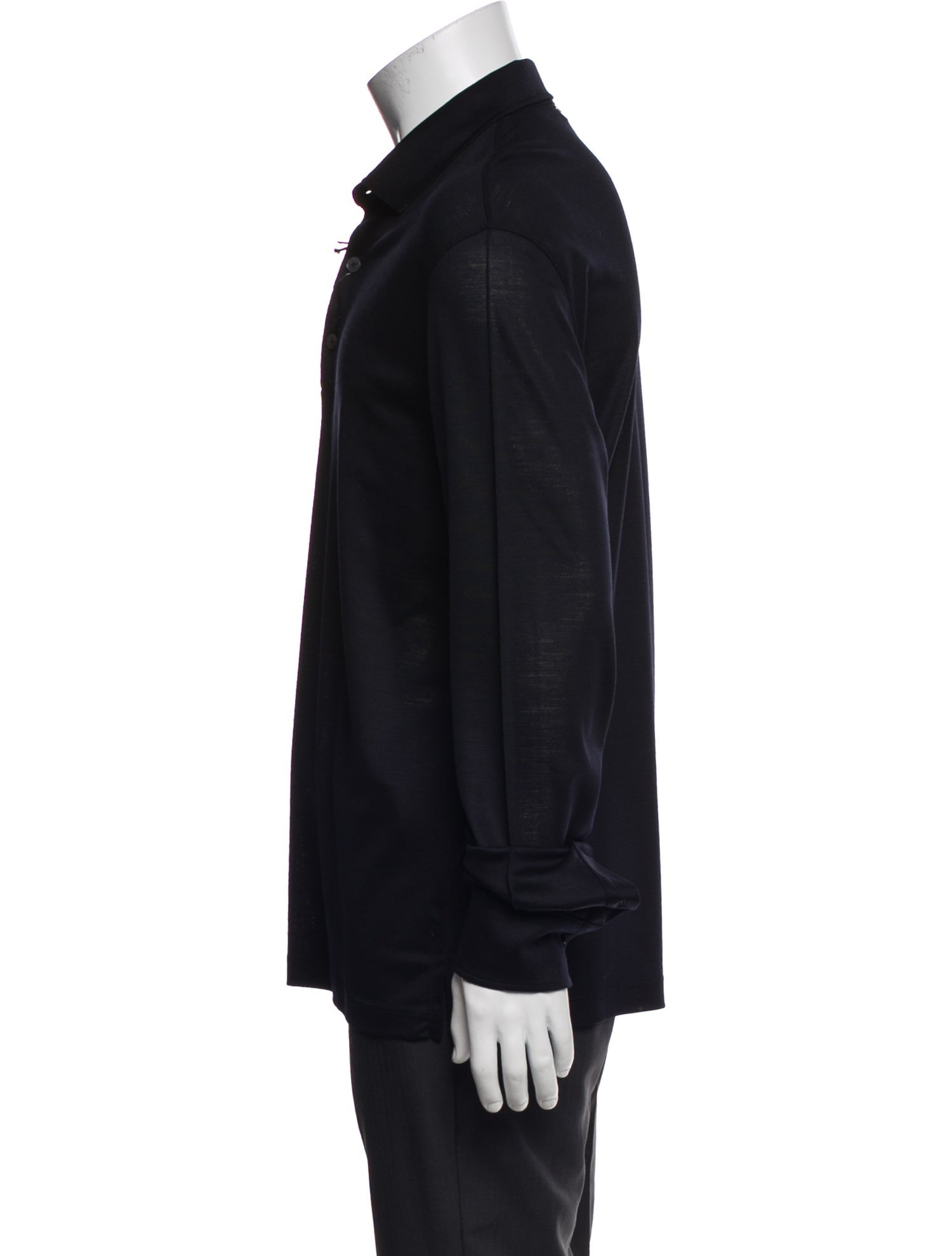 Zegna Wool Collar Polo Shirt w/ Tags