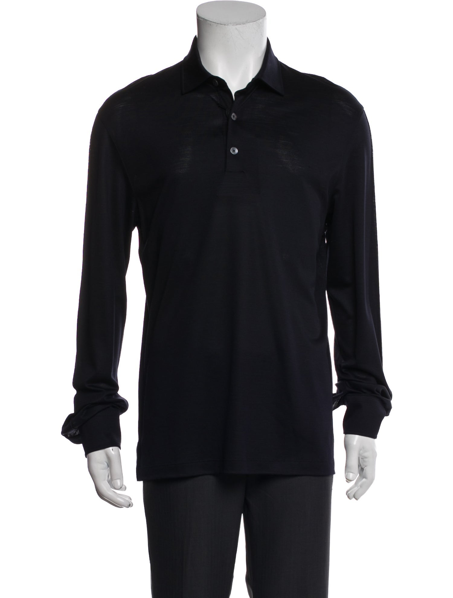 Zegna Wool Collar Polo Shirt w/ Tags
