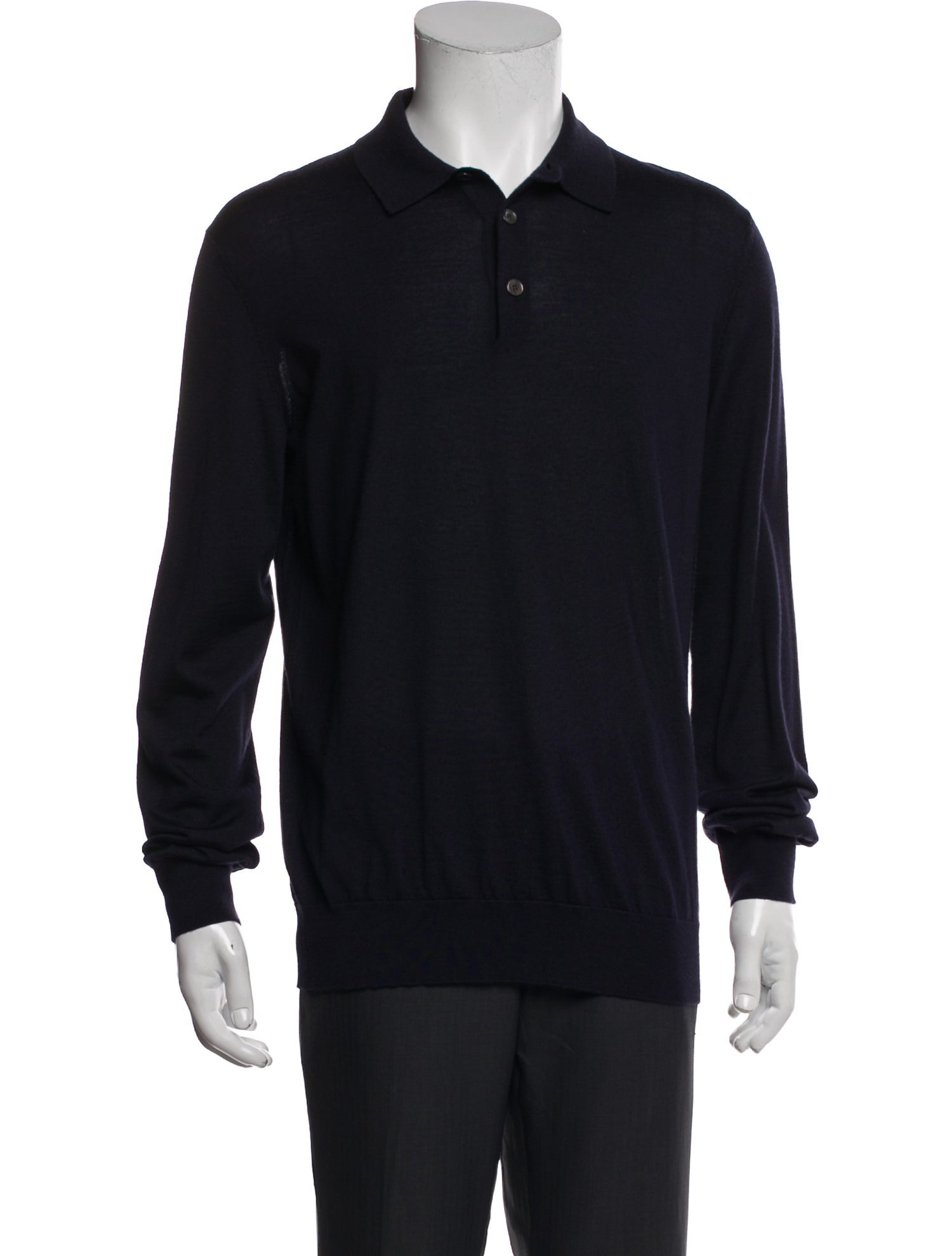 Zegna Cashmere Collar Polo Shirt w/ Tags