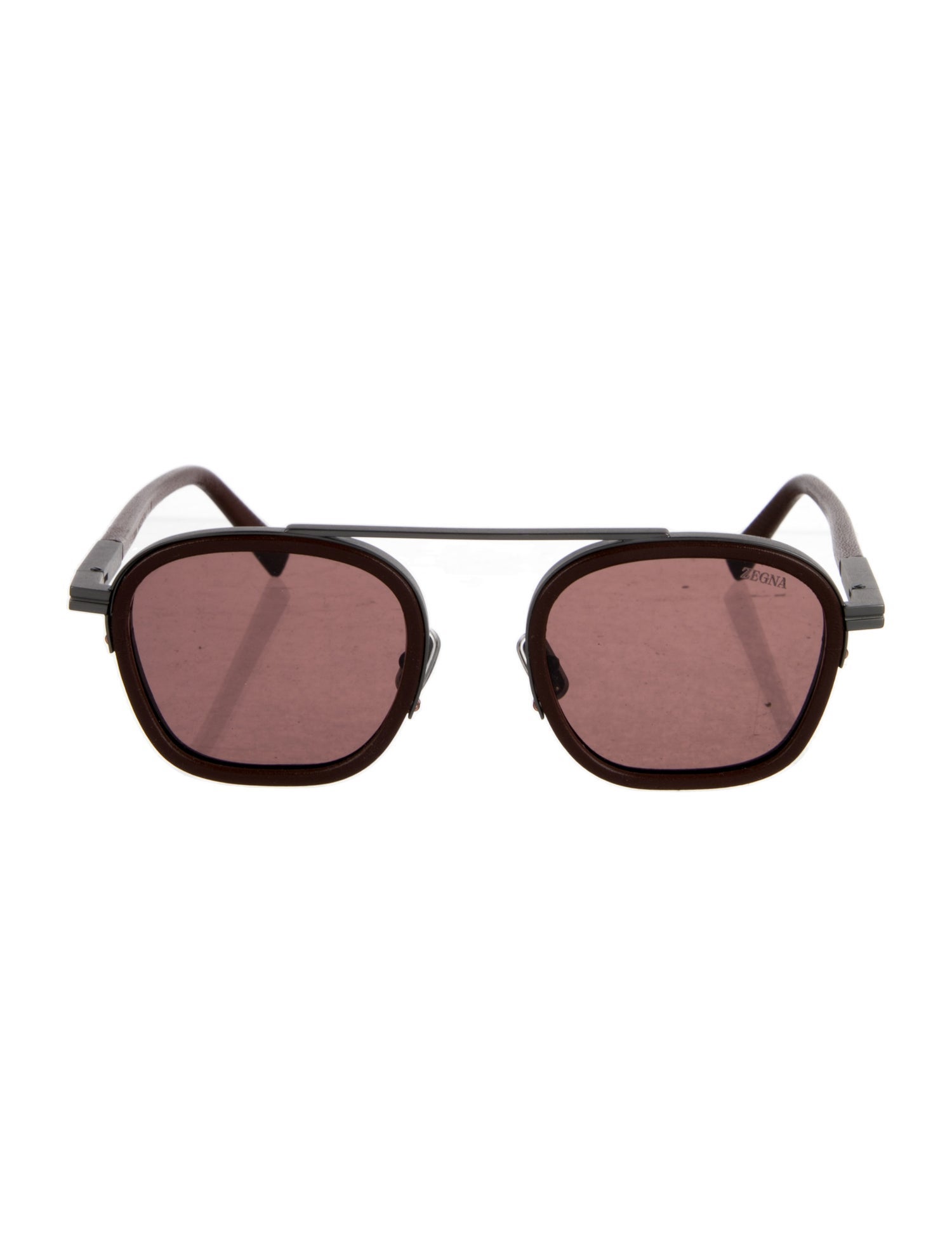 Zegna Square Tinted Sunglasses