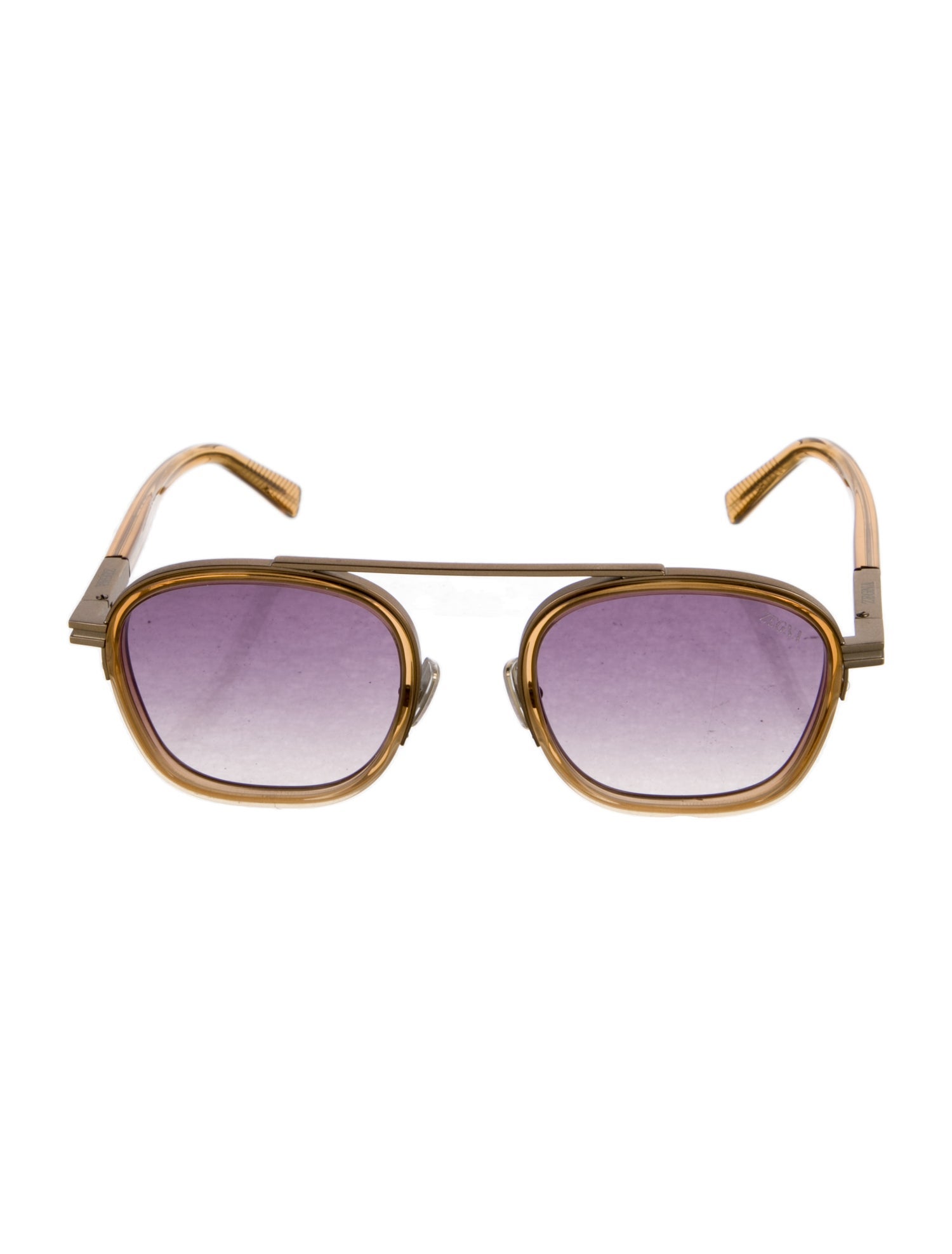 Zegna Square Tinted Sunglasses