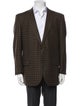 Zegna Wool Plaid Print Blazer
