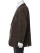Zegna Wool Plaid Print Blazer