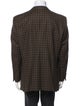 Zegna Wool Plaid Print Blazer