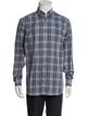 Zegna Plaid Print Long Sleeve Shirt