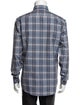 Zegna Plaid Print Long Sleeve Shirt