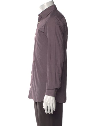 Zegna Polka Dot Print Long Sleeve Dress Shirt