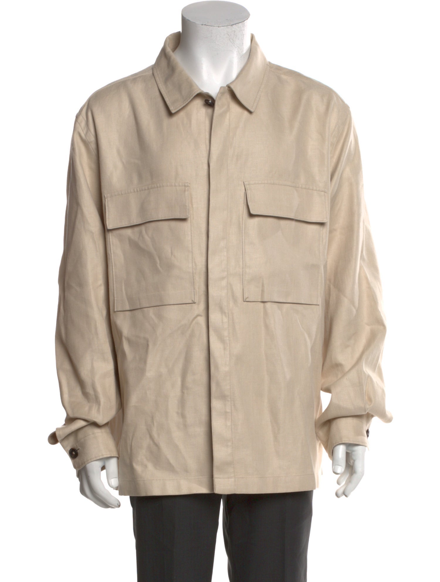 Zegna Linen Long Sleeve Dress Shirt