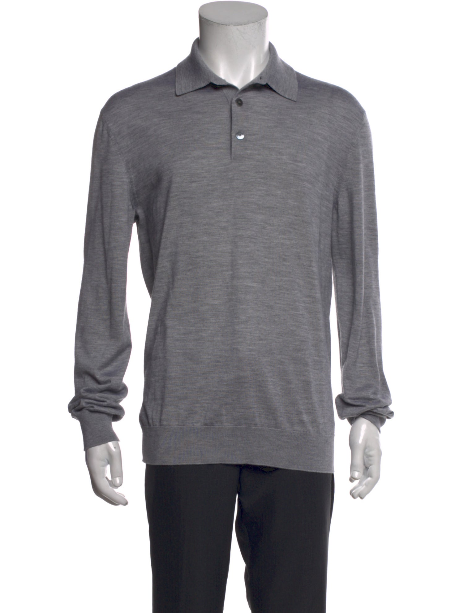 Zegna Cashmere Collar Polo Shirt