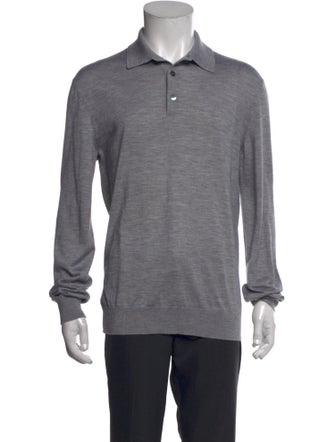 Zegna Cashmere Collar Polo Shirt